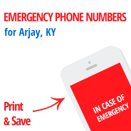 Important emergency numbers in Arjay, KY
