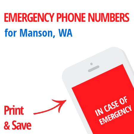 Important emergency numbers in Manson, WA
