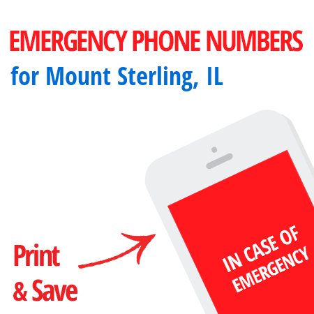 Important emergency numbers in Mount Sterling, IL