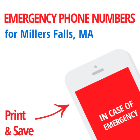 Important emergency numbers in Millers Falls, MA