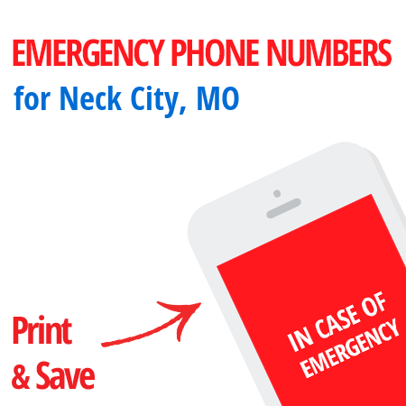 Important emergency numbers in Neck City, MO