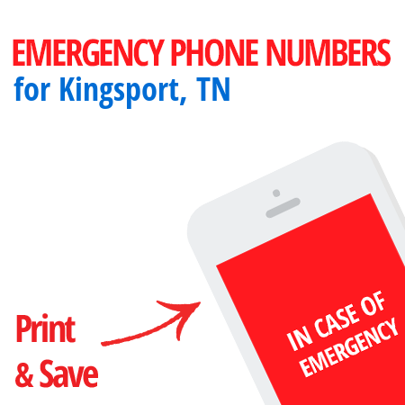 Important emergency numbers in Kingsport, TN