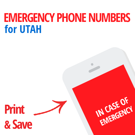 Important emergency numbers in Utah