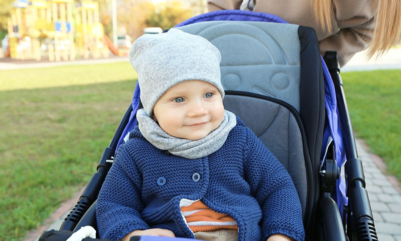 when to put a baby in a stroller